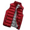 Men Vest Coat Waterproof Padded Thick Stand Collar Winter Waistcoat for Daily Wear