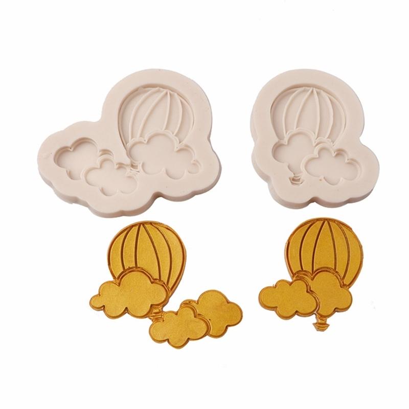 4pcs 3D Cloud Balloon Silicone Mold 3D Fondant Mold DIY Cake Resin Ornament Mold