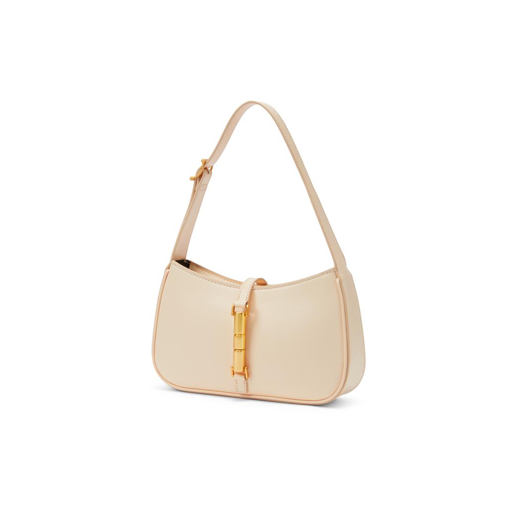New CHARLES&KEITH PU Shoulder Bag Handbag Shoulder Bag Medium Size Women's Beige Beige CK2-20151158-1