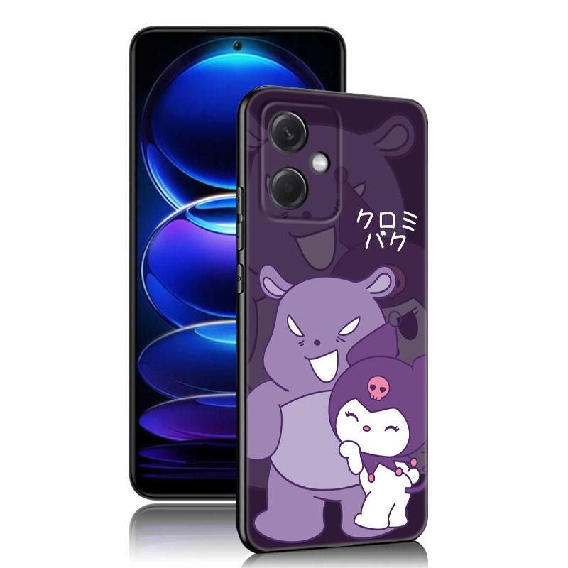 Carina Cover Nera in Silicone Sanrio Kuromi per Telefono Xiaomi Redmi Note 10 11 11S 12 13 4G 8 9 11T Pro 5G Plus 8T 9S 10S 12S