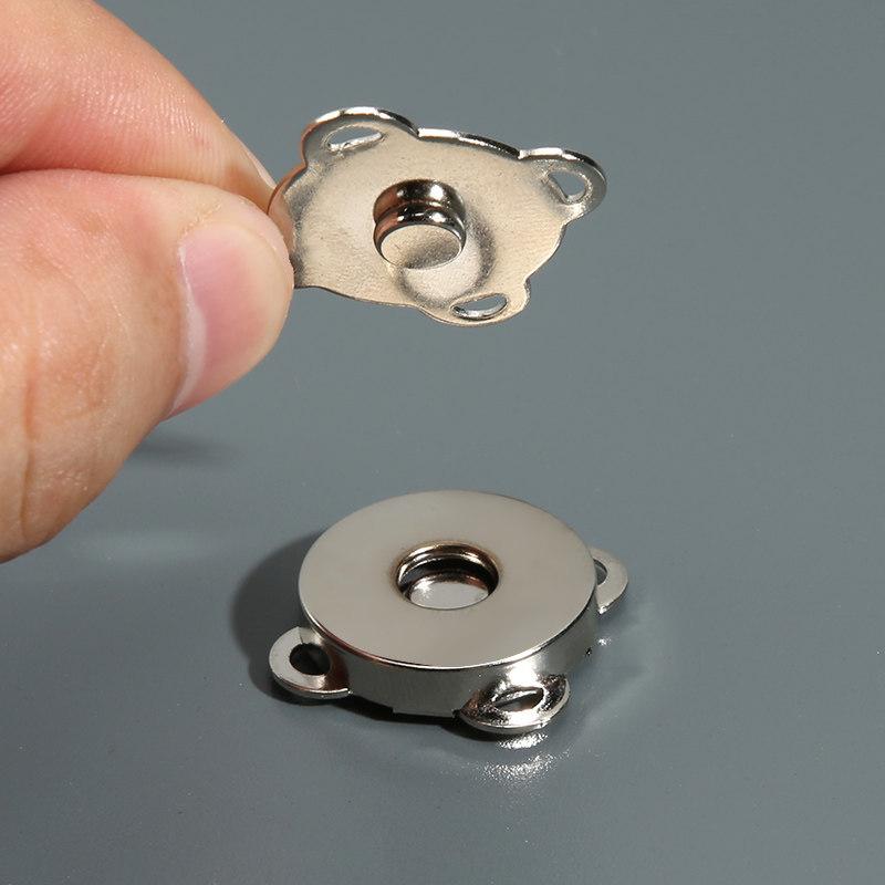 Magnetic Buckle Hand Sewn Plum Blossom Magnet Button Luggage Strong Invisible Buckle Strong Magnetic Buckle Accessories Bag Seam-Free Hidden Buckle