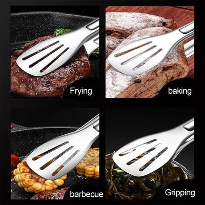 Pinces Alimentaires en Acier Inoxydable Pinces à Steak pour Friture Grillade Clip de Service Pain Buffet Clip de Qualité Alimentaire Ustensiles de Cuisine Outil de Cuisine Antidérapant
