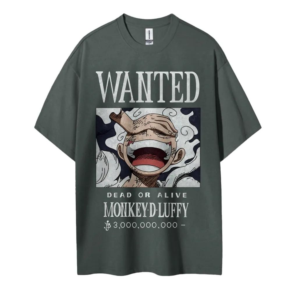 ONE PIECE  Animation Derivatives Mens Oversized Tshirt Character Print Funny Graphic Summer 2025 Casual Streetwear Clothing