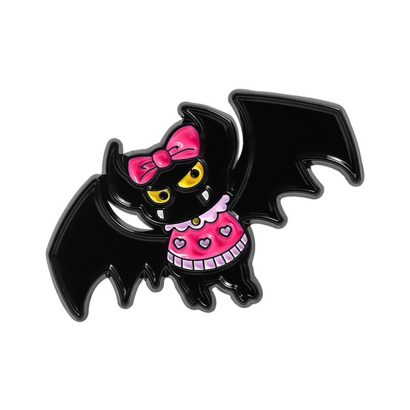 Devil Skull Doll Enamel Pins Custom Punk Bat Brooches Lapel Badges Clothes Gothic Jewelry Gift for Kids Friends