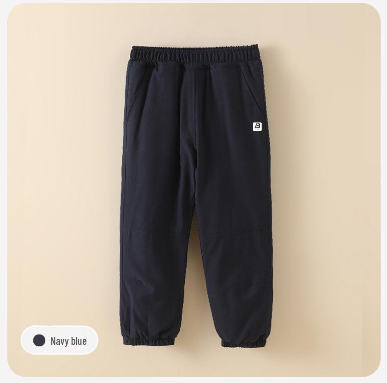 Kids' Thickened Cotton Winter Pants: Quilted Warm Sweatpants for Boys and Girls