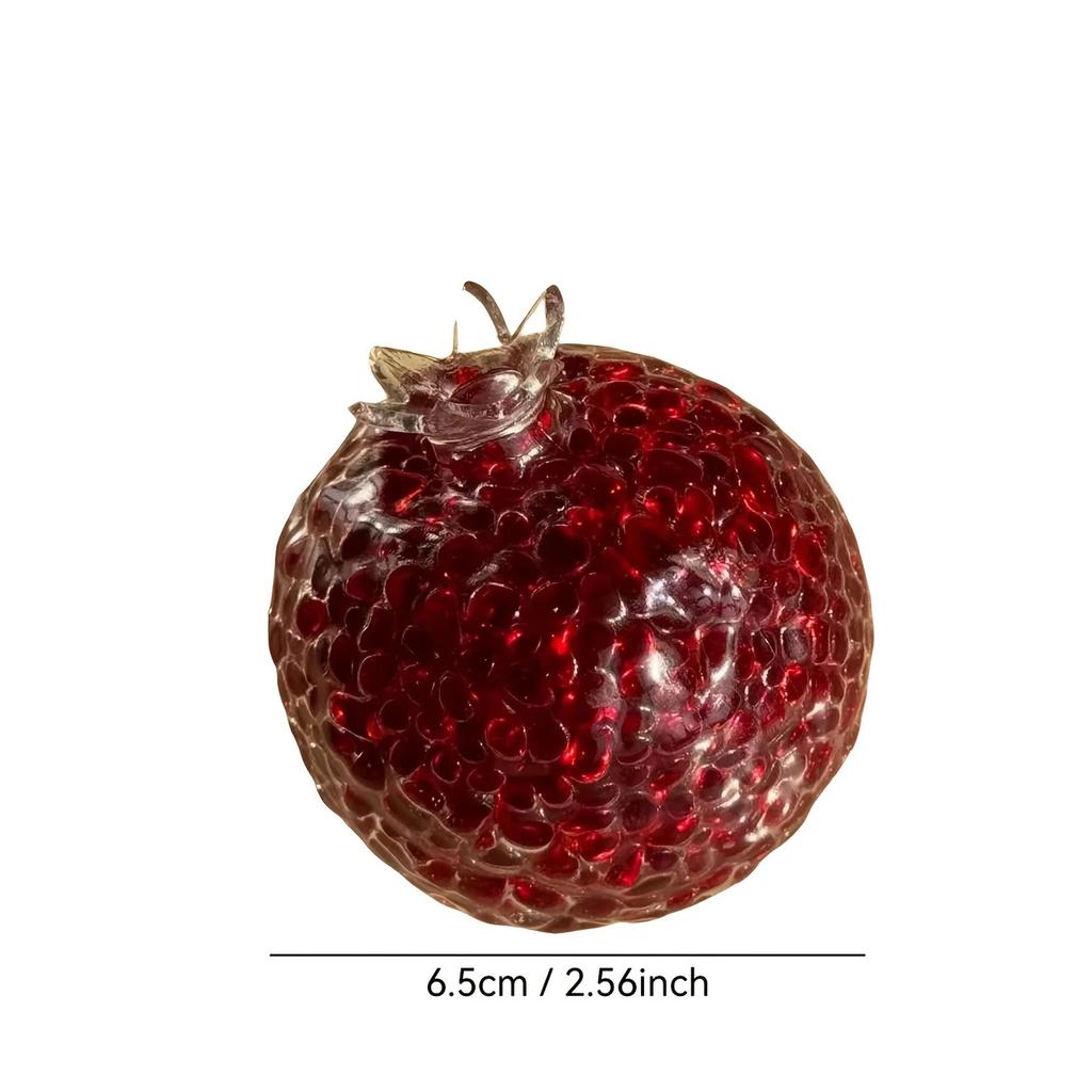 Handcrafted Pomegranate-Shaped Stress Relief Ball Creative Malleable Durable Acrylic Squeeze Toy Fun Novelty Holiday Party Gifts