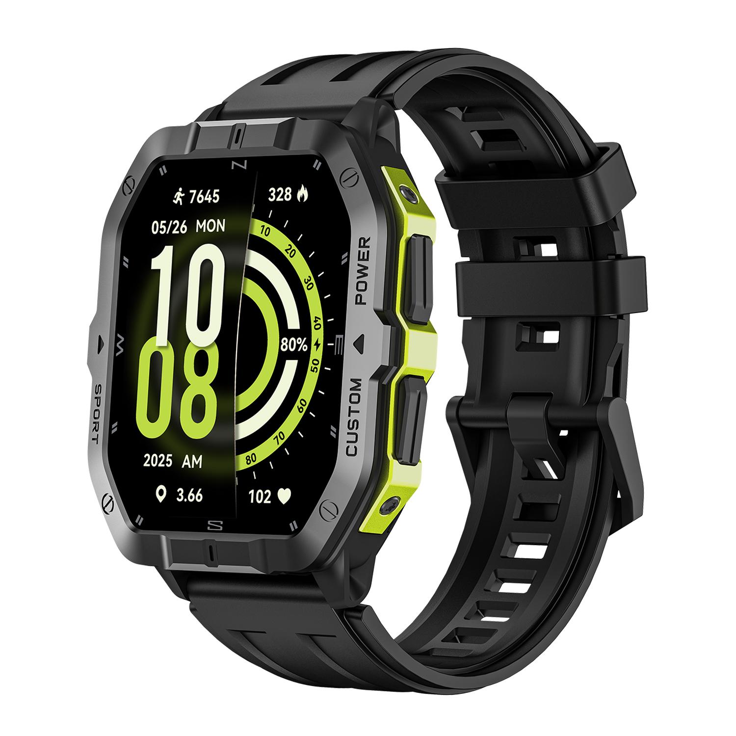 

GPS Sport Smart Watch Men 2.02 Inch HD Dispaly Heart Rate Monitor Voice Calling Fitness Tracker Women Smartwatch for Android iOS зелений