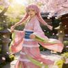 Set Costume Cosplay Nezuko di Demon Slayer con Tessuto Morbido Per Fan di Anime