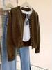 2025 Women's European & American Color Block Button Sweater