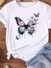 (Asian Size) Women Tee Top Clothing Casual feather style 90s Short Sleeve T Shirt Fashion Printed Lady Female Graphic T-shirts