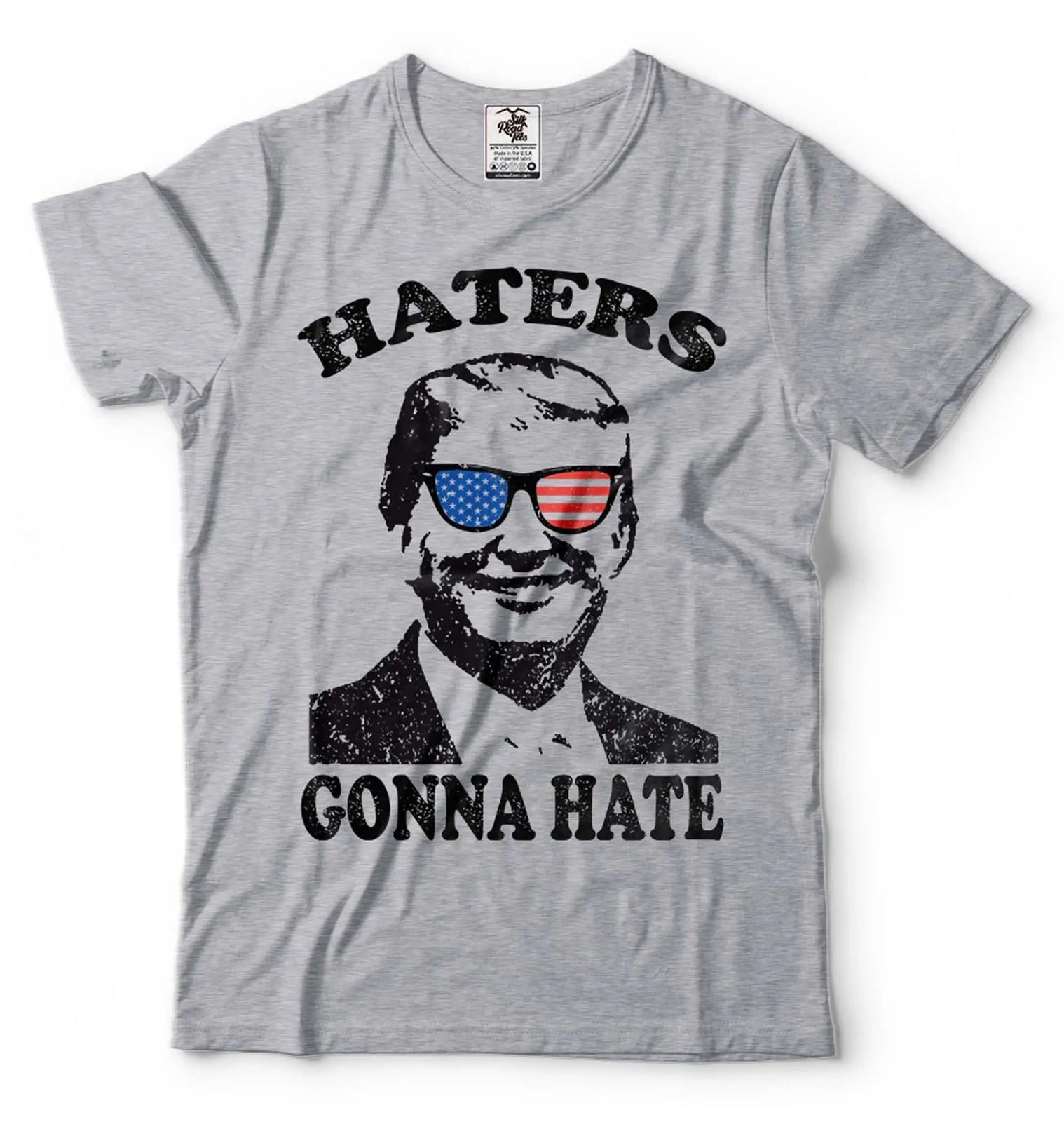 Смешная футболка Трампа Haters Gonna Hate Футболка Республиканские Подарки Трамп 2024 Футболка L