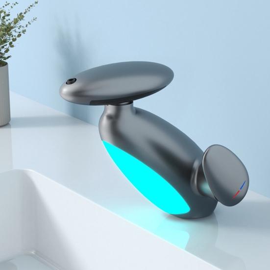 LED Faucet Pull-down Bathroom Sink Faucet 360 Degree Rotating Nozzle Adjustable Single Handle Countertop Basin Tap