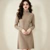Autumn-Winter High Neck Knit Dress for Women