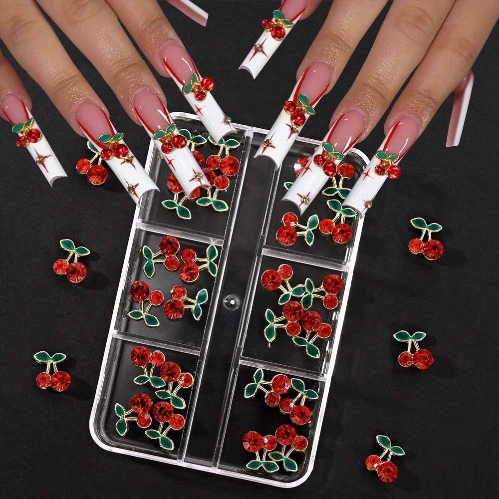 Glass Crystal 3D Fingernail Rhinestones Mixed Shape DIY Nail Art Decorations  for Women