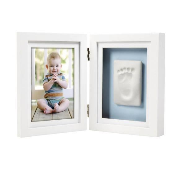 Cadre photo - Pearhead - Empreinte de Bébé - Bois blanc - Argile non toxique - 1 photo