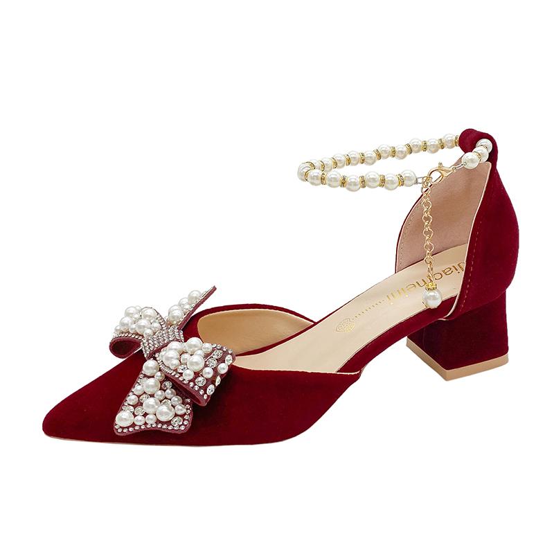 

Модные повседневные туфли на каблуке с бантом, туфли с мелким вырезом, 2025, сандалии, женские туфли-лодочки с острым носком, классический стиль, удобные, свадебные, последние, бежевые, африканский носок 34