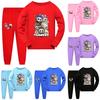 Labubu Kids Short Sleeve Short Pants Pajama Set With Cotton Fabric For Children