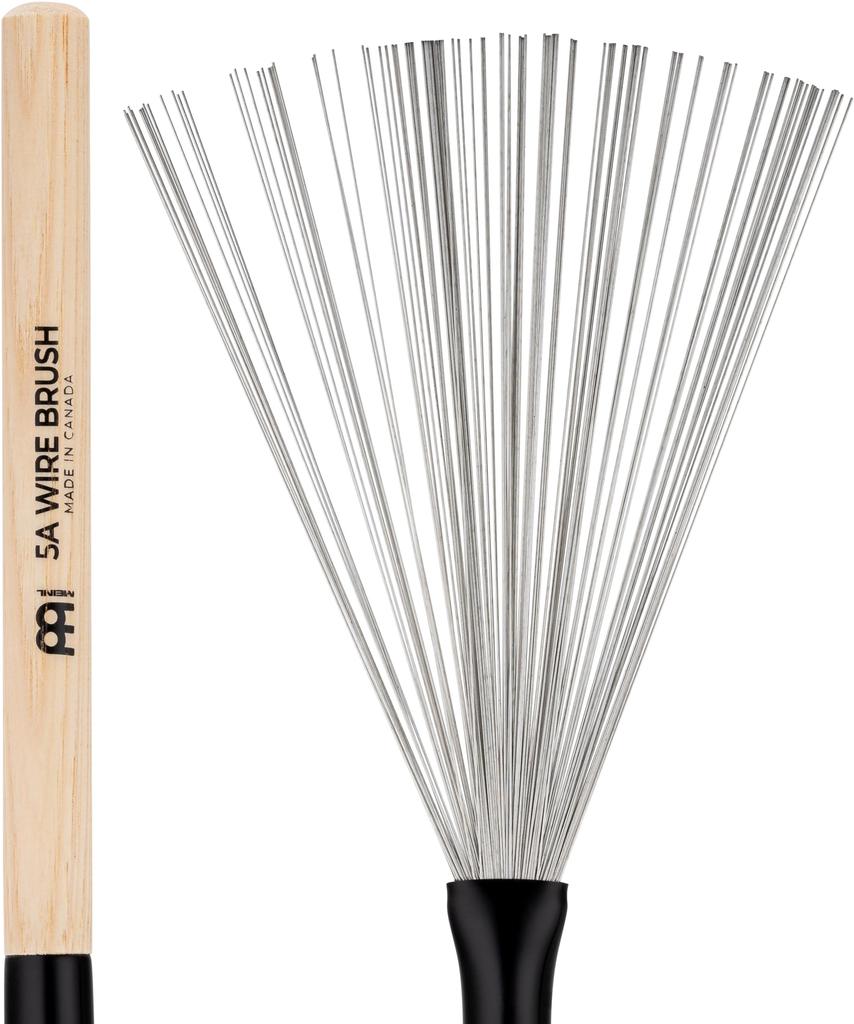 Meinl Stick Brush 5A Fixed Wire Brush with Wood SB310 X & Grip, (339 14.3mm)