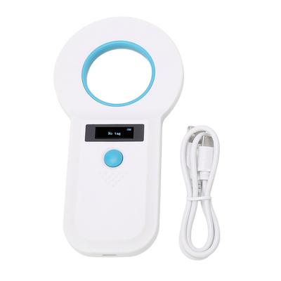 Pet ID Microchip Scanner 134.2KHz 125KHz Rechargeable Animal Card Reader with Storage Function for