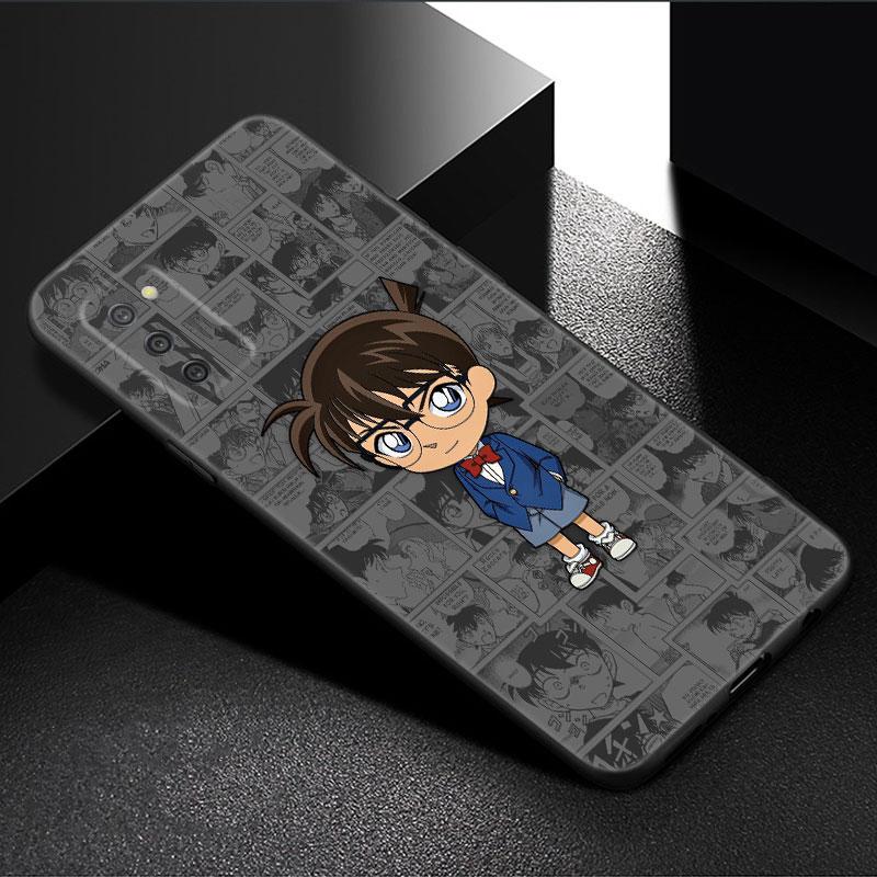 Anime Detective Conan Phone Case For Samsung Galaxy A01 A03 Core A04 E A02 A05 A10 A20 A21 A30 A50 S A6 A8 + A7 2018 Black Cover