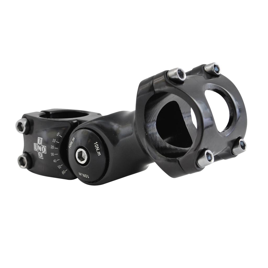 Kalloy 2D FORGED Angle Adjustable Ahead (Kalloy) [UNO] AS-820 Stem, 31.8mm Diameter, Black/95mm, AS-820-95B