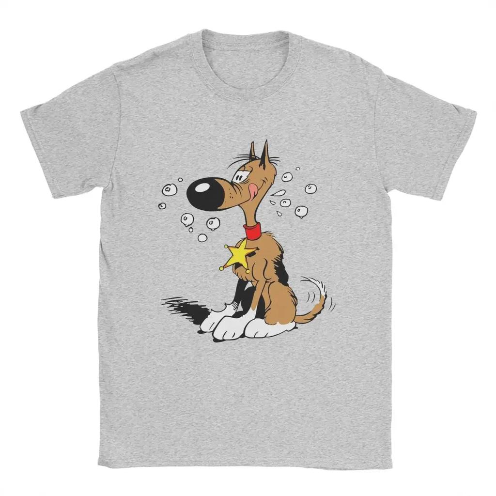Maglietta Rataplan Lucky Luke da Uomo 100% Cotone Maglietta Vintage Girocollo Manica Corta Top 6XL#Colore(1)
