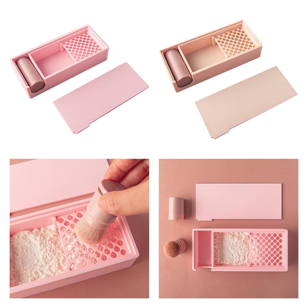 Cornstarch Tapper Box Anti Adhesion with Brush Soft Clay Powder Box for Clay