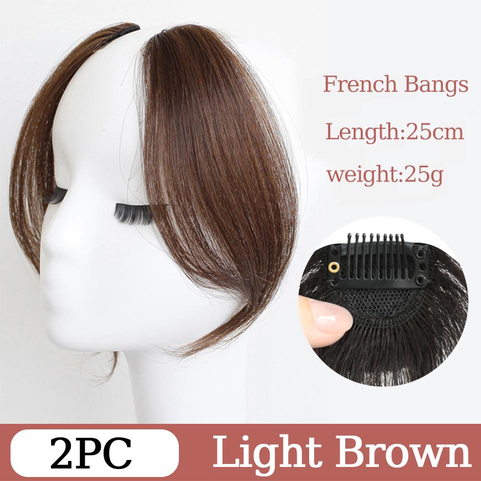 Synthetic Fringe Clip In Hair Bangs Hair Piece Middle Part Two Sides Bang Hair Pieces Clip In Extensions Increase Hair Volume Fo