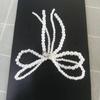 Elegant Pearl Bowknot Charm for Jewelry Making DIYs Keychain Necklace Earrings Crafts Shoe Buckle Ornament Accessories