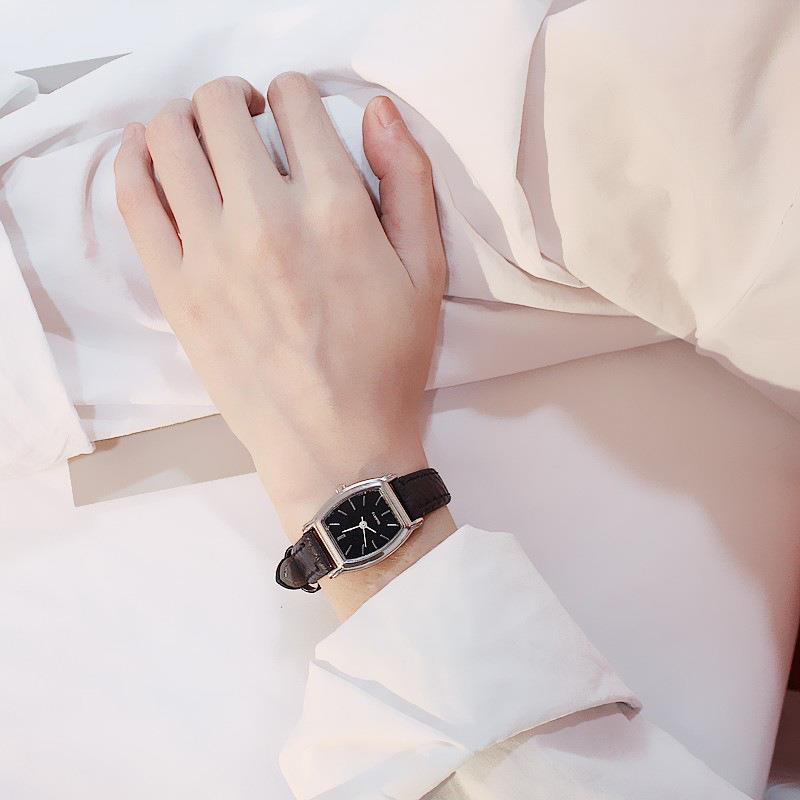 High Quality Popular Round Square  Women Fashion Couple Simple Korean Quartz Watch  