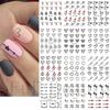 Adesivi per unghie in rilievo con incisione e rilievo per manicure francese, adesivi per nail art