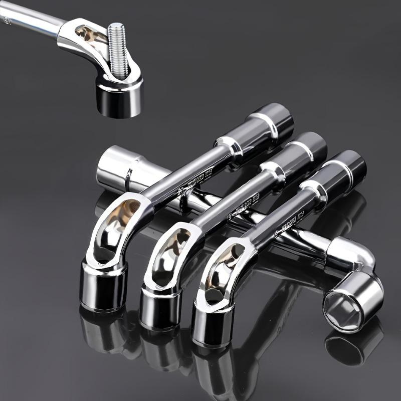 6pcs L-Shaped Perforated Socket Wrench Set for Car Repair Hexagonal Socket Mechanic's Hand Tools with Iron Alloy Body