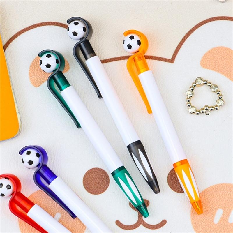 12Pcs Football Ballpoint Pen 1.0MM Retractable Ballpoint Pen Soccer Pen Refillable Signing Pen for Writing Journaling