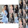 Women Long Winter Sleeve Fluffy Sweater Tops Ladies Party Bodycon Dress Jumper
