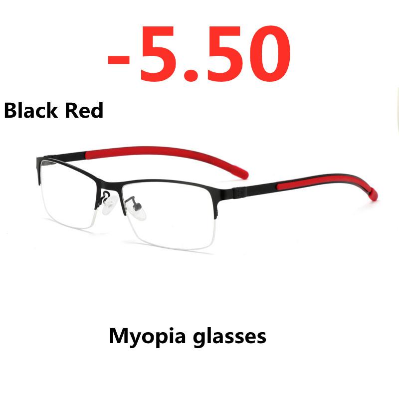 Ochelari pentru miopie anti-lumină albastră Ramă Femei Bărbați Metal Student Finisat Ochelari miop -0,5 -1 -1,5 -2 -2,5 -3 -3,5 La -6