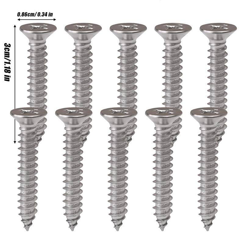 304 Stainless Steel Cross Recessed Countersunk Flat Head Tapping Screws for Wood Self-tapping Phillips Furniture Screw Fasteners