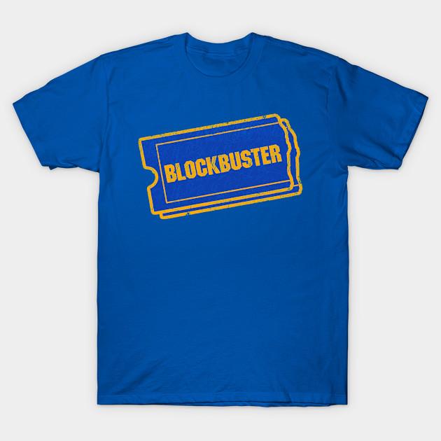 

Men Black Print T-shirt Blockbuster Vintage No-Cut Transfer Paper Print Cotton Tshirt 3XL королівський синій колір