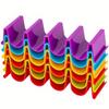 1Pack Multicolor Taco Holder Stands, PP Plastic, Wave Design Taco Racks, Holds 4 Tacos Each, Dishwasher Safe, Space-Saving Taco Shells Holder