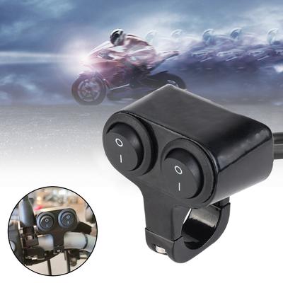 Aluminum Alloy Dual Button Control Flasher Speaker Switch Waterproof 12V Headlight Switch Motorcycle Handlebar 7/8in  22mm
