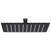 Vidaxl Steel Shower Head, 20X20 Cm, Square, Black