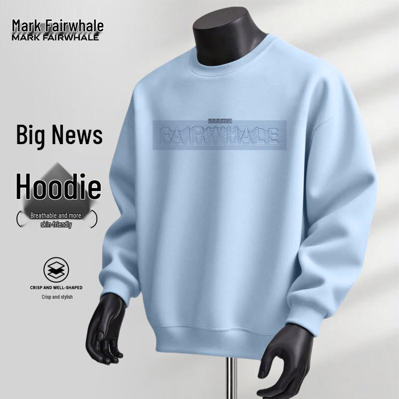 

Mark Fairwhale Men s American Retro Letter Graphic Loose Fit Sweatshirt S