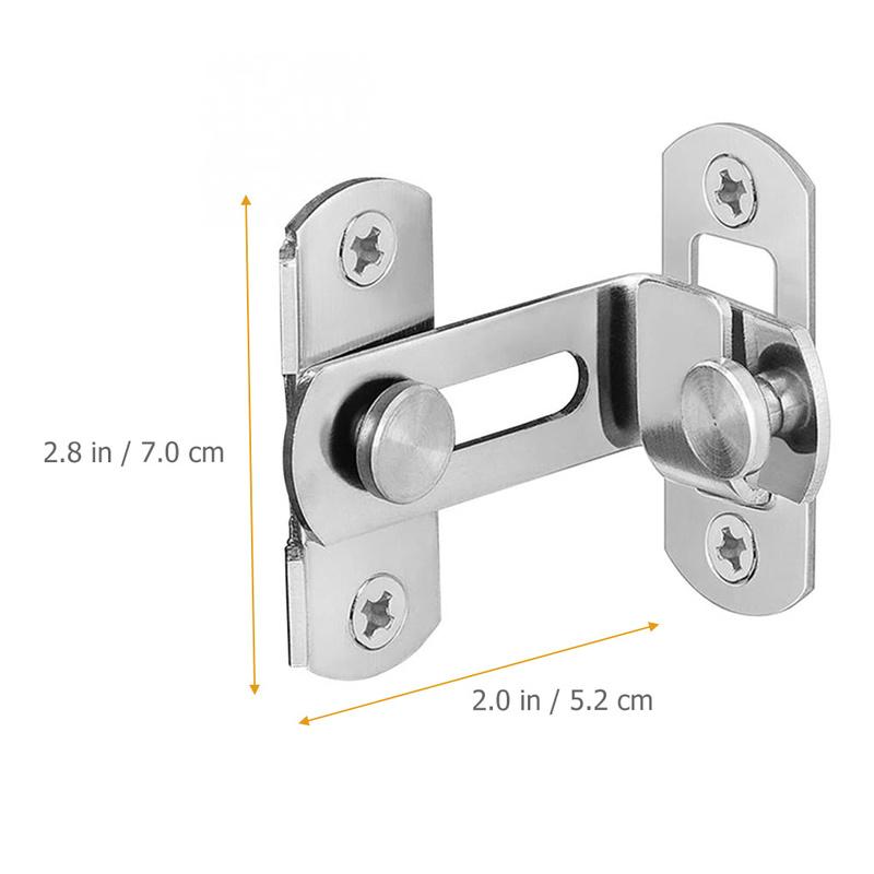 Stainless Steel Hook Lock Latch 90 Degree Flips Barn Door Lock For Sliding Gate Security Outdoor Safety Durable Fence