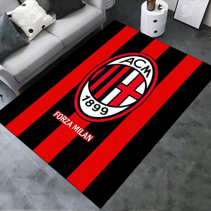 Nuovo Tappeto AC Milan 2025 per Soggiorno Camera da Letto Casa Decorazione Divano, Tappetino Antiscivolo per Giochi Bambini 05