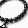 Eizen Nenjuya Men's Onyx Prayer Beads with Silk Tassel, 22 Beads, Nishijin Brocade, and Gold Brocade Bag, Perfect for Funerals, Wakes, and Informal