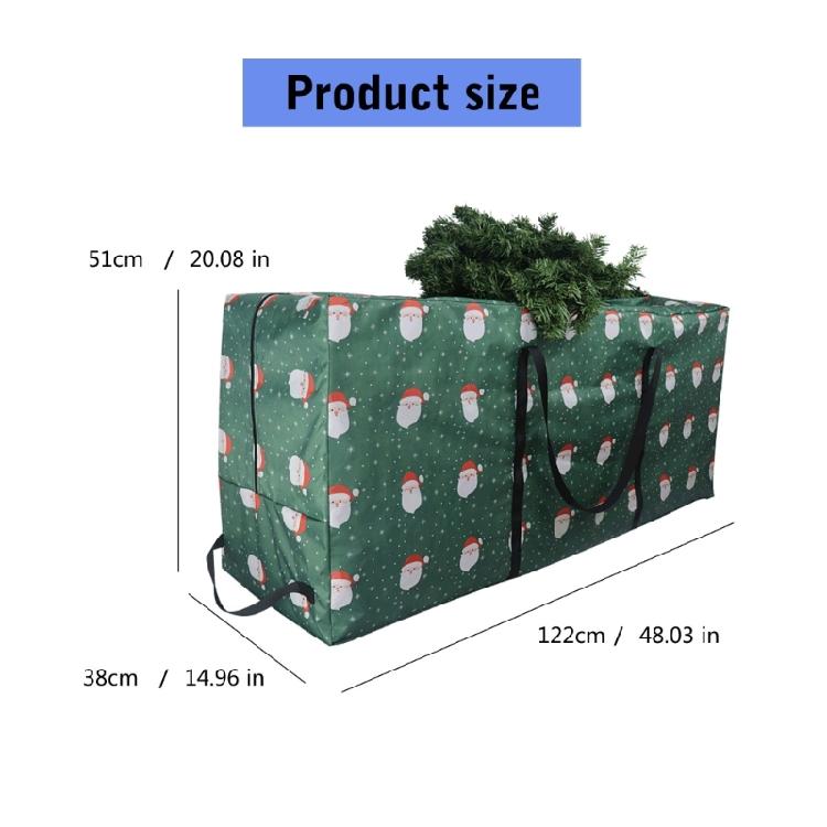 Large Capacity Tree Preservation Bag Waterproof Wreath Pouch Holiday Decoration Holder with Strong Handles and Zippers