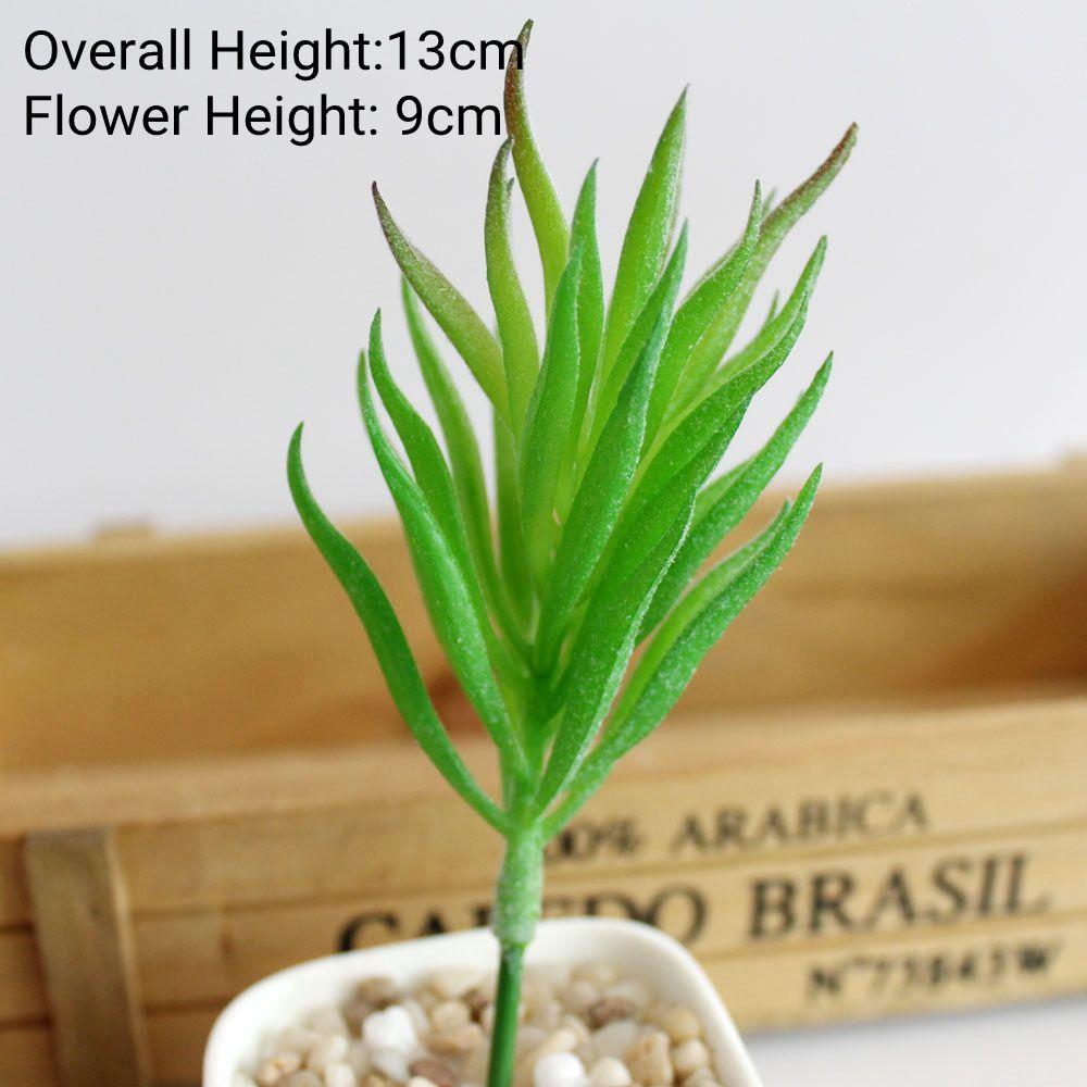 Green Flocking Artificial Succulent Plants Home Bedroom Living Room Decor Fake Plants DIY Flower Arrangement Plante Artificielle