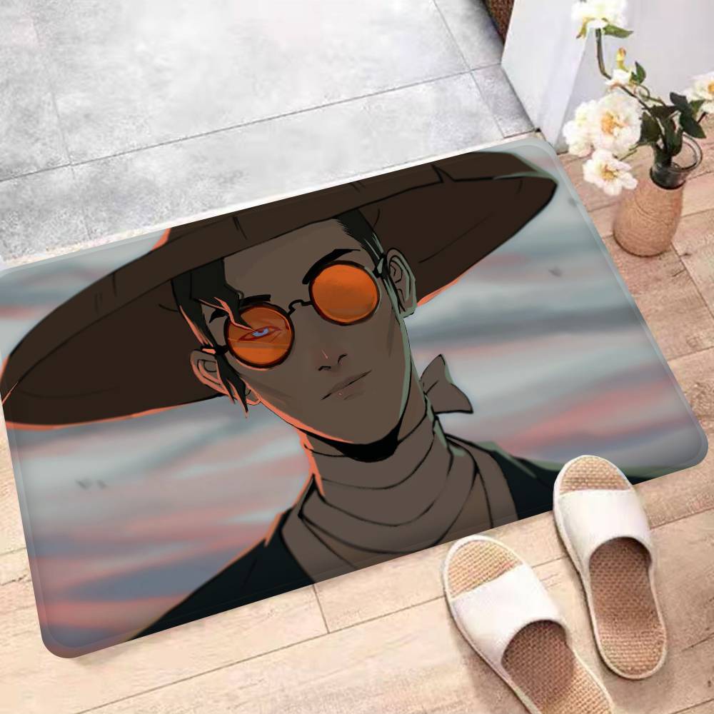 

Blue Eye Animated Samurai Floor Mat INS Style Soft Bedroom Floor House Laundry Room Mat Anti-skid Household Carpets 40x60 cm