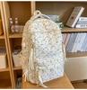 Simple casual backpack girl cartoon high value printed schoolbag campus versatile backpack