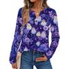 Women's Printed Long Sleeve Shirts Elegant Casual Tops Trendy Shirts Tops