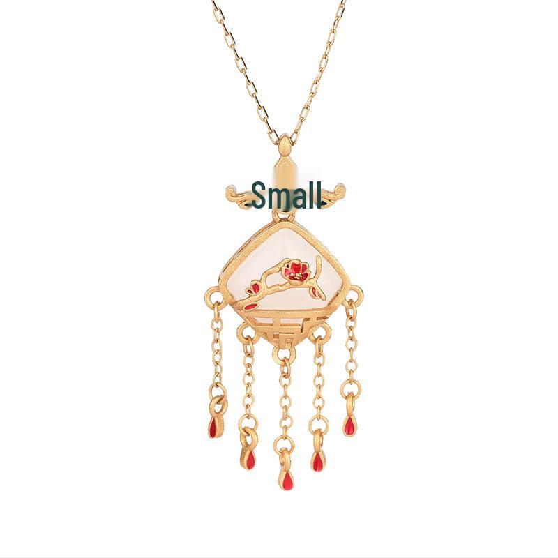 Aieryuan Retro Chinese Enamel Jade Tassel Necklace